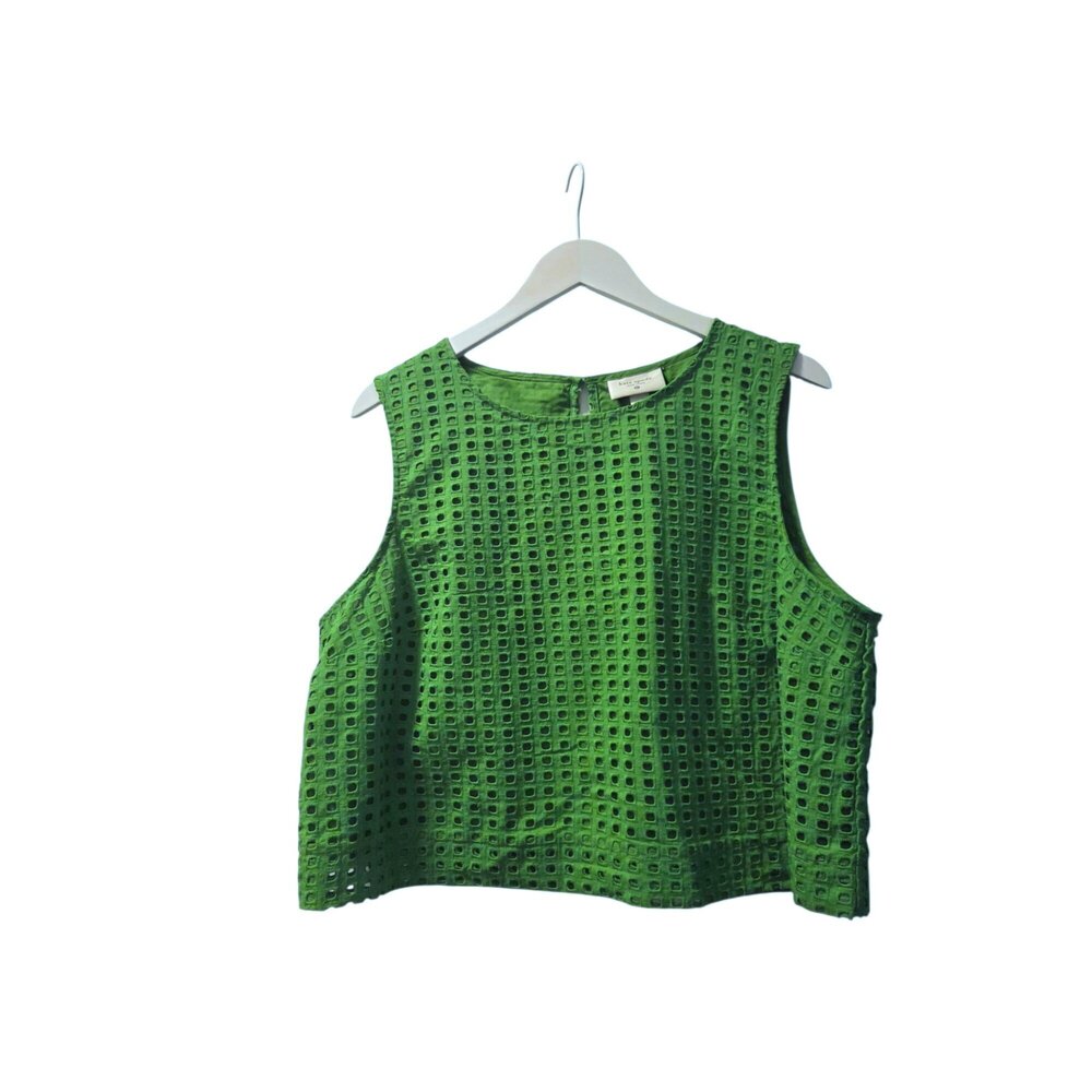 Kate Spade NY x Target Green Eyelet Sleeveless Crop Top NWT XL - Picture 2 of 5